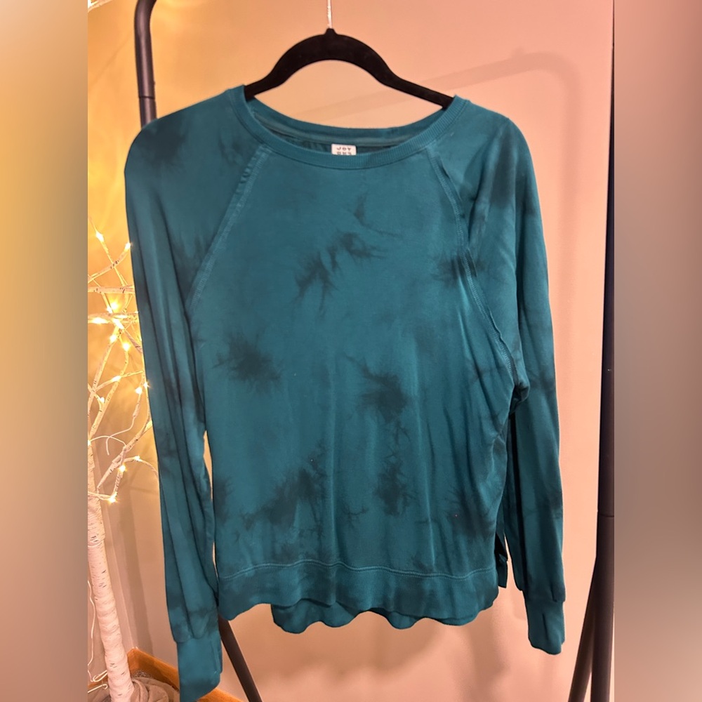 JoyLab Teal Tie-Dye Sweatshirt.  XS